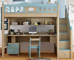 GIƯỜNG TẦNG KẾT HỢP BÀN HỌC CHO BÉ - VGTKH 1